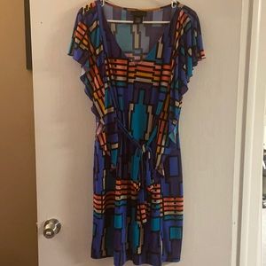 Geometric patterned colorful Dress Large